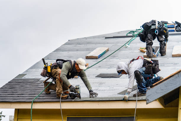 Professional Roofing technician working in Hingham, WI
